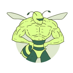 muscle insect draw