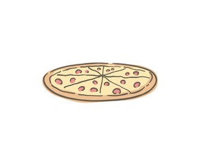 Obraz premium pizza illustration design