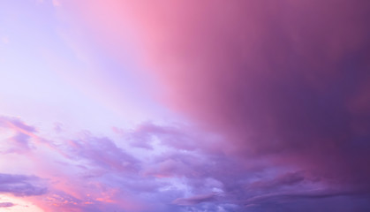 Fototapeta na wymiar Colorful clouds on sunset sky, nature background
