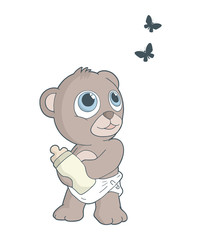 Adorable bear illustration