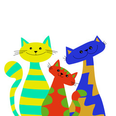 Cute, happy cat figure