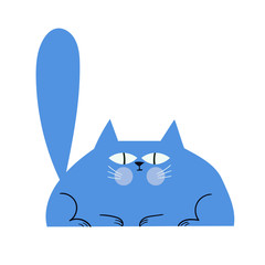 Cute, happy cat figure