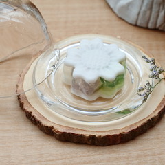 sweet dessert flower cafe closeup