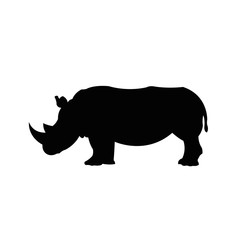 Obraz na płótnie Canvas Rhinoceros silhouette vector illustration isolated