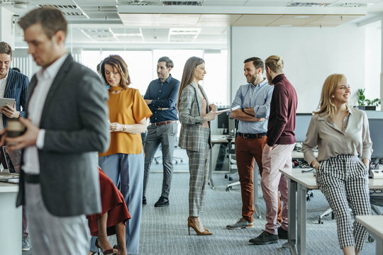 Businesspeople Talking at Work