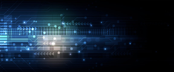 Abstract circuit board futuristic technology processing background