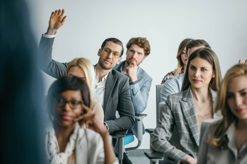 Businesspeople Attending Business Conference