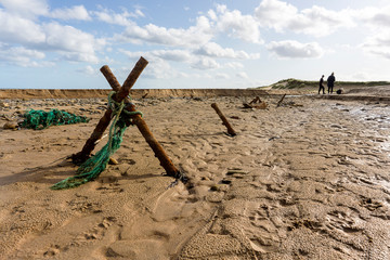 Blyth Beach Sink Hole Erosion Revealing War Defense