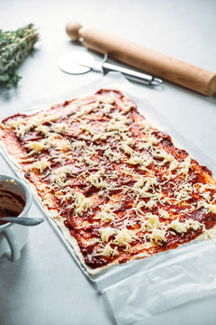 Food: Homemade pizza twister