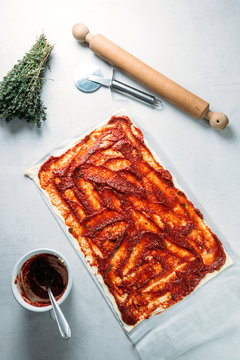 Food: Homemade pizza twister