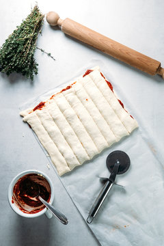 Food: Homemade pizza twister