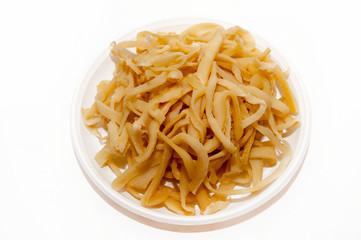 Fish snacks for beer on a plate