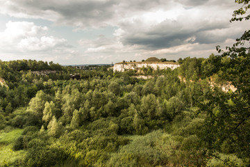 View of the Krakow Mound in Krak in Poland - obrazy, fototapety, plakaty