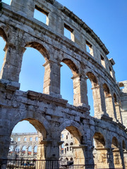 Coliseum in Pula, Croatia, Ancient Stone theater, Colosseum