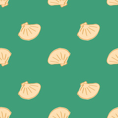 sea shells seamless pattern design