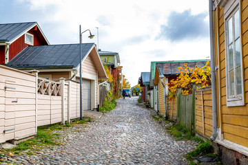 Fototapeta na wymiar Old town of Porvoo in Finland.