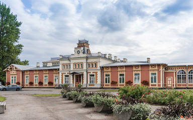 Obraz premium Old Vintage Style Railway Station in Haapsalu; Estonia
