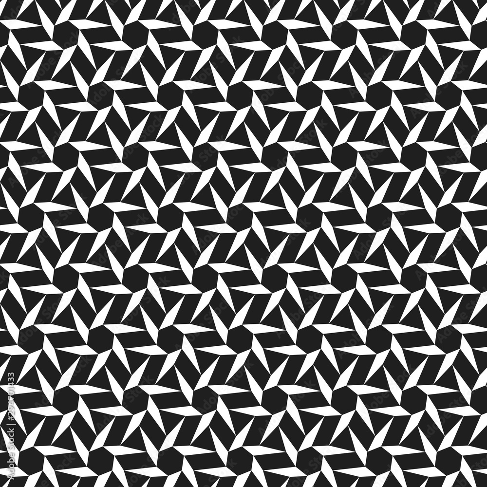 Poster abstract geometric seamless pattern. optical illusion of the movement of figures.