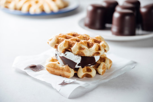 Food: Liege waffles s'more style
