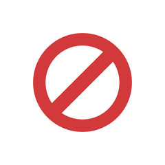 Forbidden signage icon