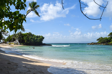 Beach of caribbean island cayo levantado