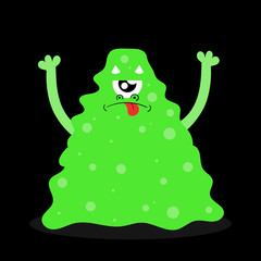 Cute monsters, halloween concept illustration