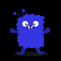 Cute monsters, halloween concept illustration