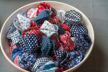 Fortune cookies to make yourself packed in fabric