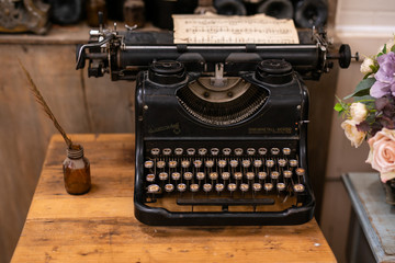 Antique typewriter, from retro revival series