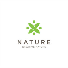 Freshh Organic Leaf Logo Designs Inspiration Nature green