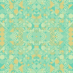 Abstract Symbols Pattern Generative Art background illustration