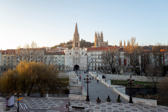 Wall of Burgos old town, Castilla, Spain