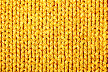 Woollen woven knitted yellow fabric image
