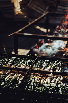 Barbecued spanish oinons