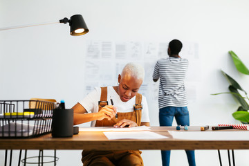 Designers working on the new project.