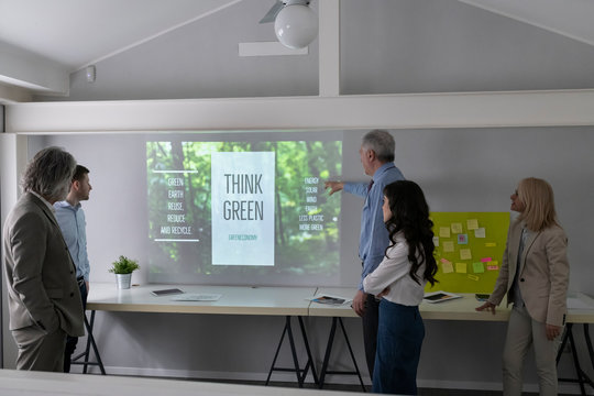 Business meeting on a green project