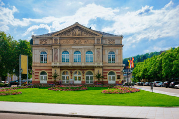 Obraz premium Theater on Goetheplatz square in Baden Baden in Germany