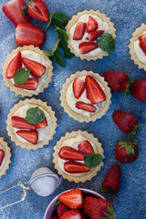 Mini strawberry tarts.