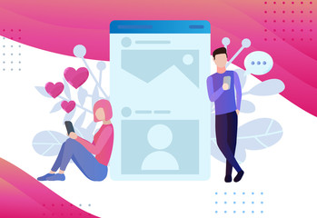 Social media marketing banner. For business development service landing page, promotion site