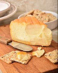 Wedge of autumn cheese