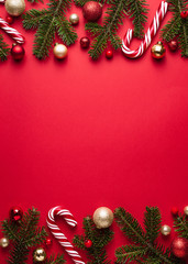 Merry Christmas and happy New Year vertical background