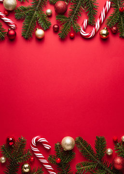 Merry Christmas And Happy New Year Vertical Background