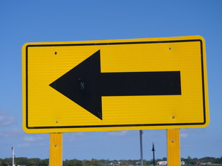Yellow Arrow Sign