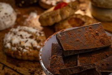 galletas con chocolate en polvo 