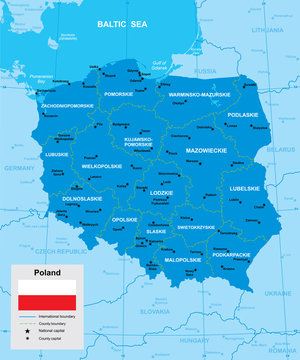 vector map of Poland