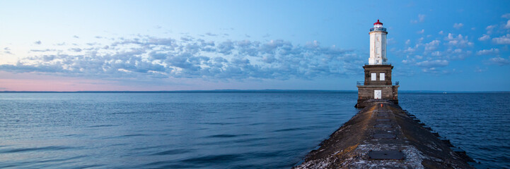lighthouse in bay