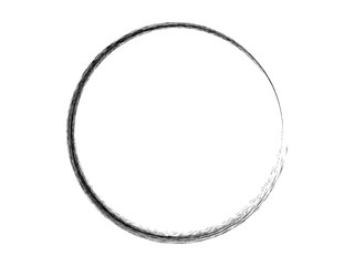 Grunge circle black.Paint element.Grunge oval shape.Grunge marking element.Grunge circle made with art brush.Black circle isolated on a white background.