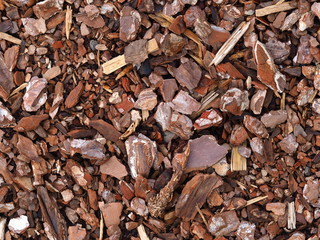 Wood chips laid on the ground, would make a great background