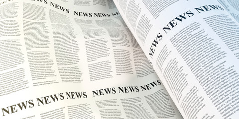 Obraz premium Abstract newspaper background, original 3d rendering