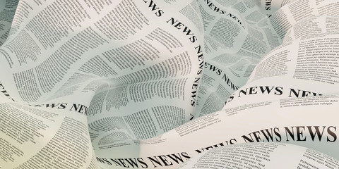 Obraz premium Abstract newspaper background, original 3d rendering